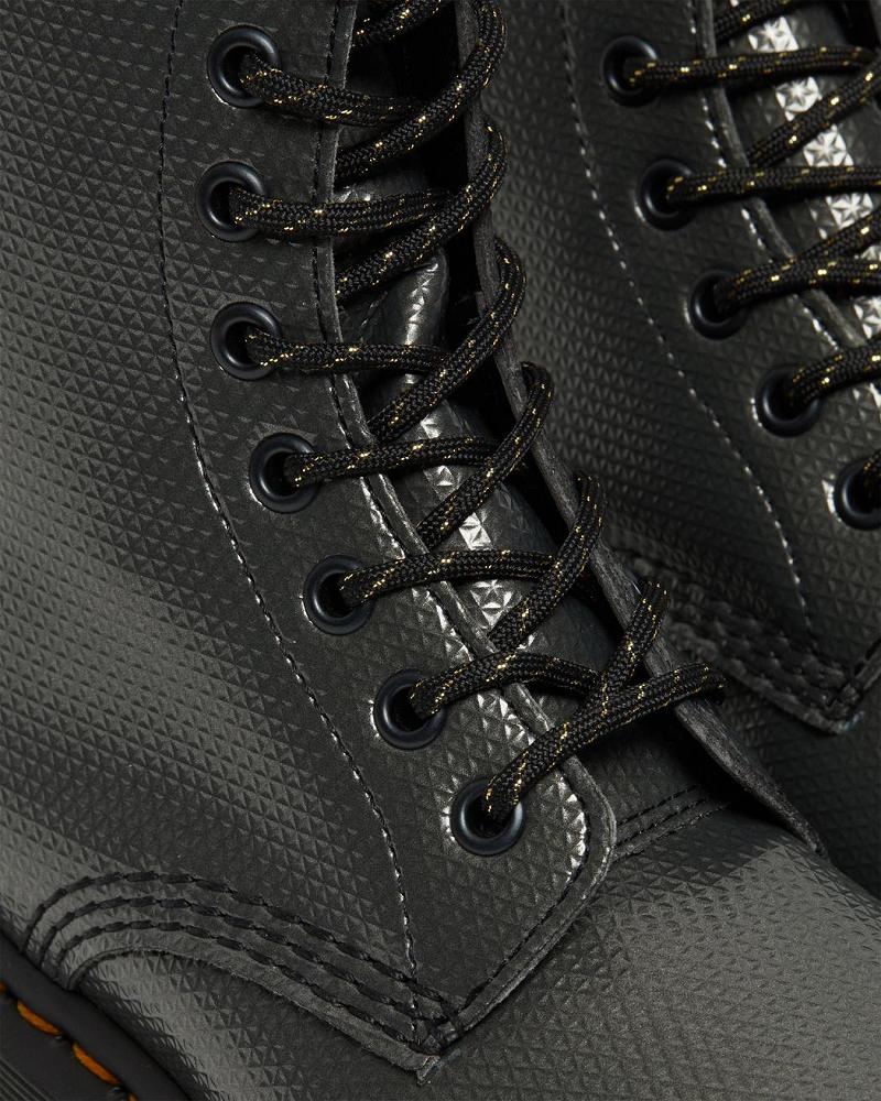 Dr Martens Vegan 1460 Metallic Emboss Snørestøvletter Dame Grå | Norge 555RVD